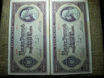 100 pengő, 1945, sorszámkövető