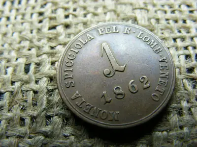 1 Soldo, 1862, B jel, ritka