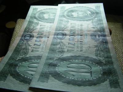 10 forintos bankjegy, 1969, sorszámkövető pár