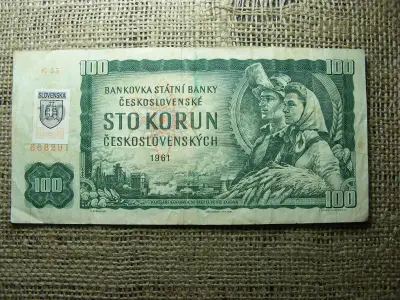 100 korona, 1961, Szlovákia, korun