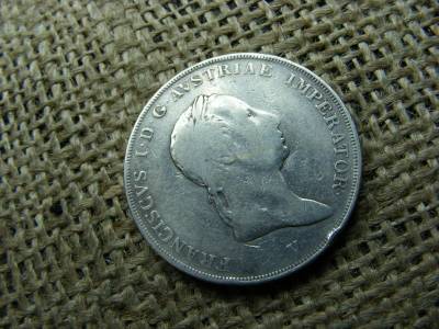 Ezüst 1/2 scudo érme, 1826, Ferenc I., ritka