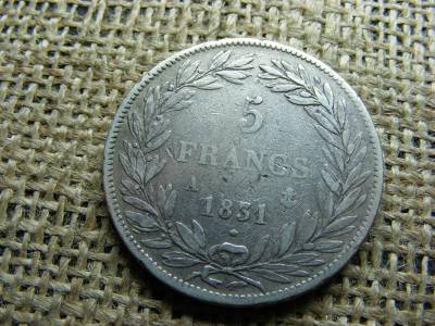 Francia 5 frank ezüst érme, 1831 A