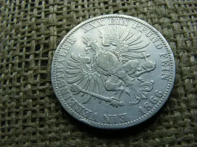 Ezüst Porosz Vereinsthaler, 1866