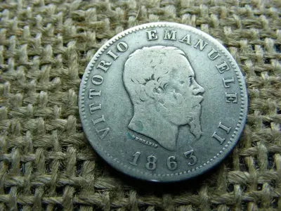 Ezüst 1 lira, 1863, Olasz Királyság