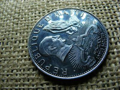 Haiti 50 Gourdes, 1975, ezüst