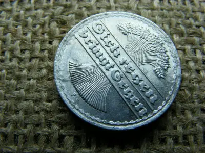 Birodalmi 50 pfennig, 1919 F, ritka
