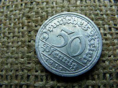 Birodalmi 50 pfennig, 1919 F, ritka