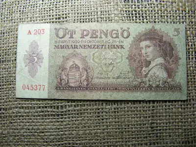 5 pengő, 1939, Magyarország