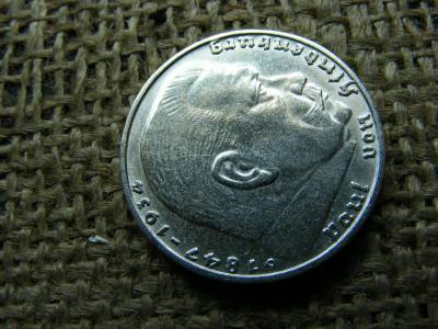 Birodalmi 2 márka, 1939 D, ezüst