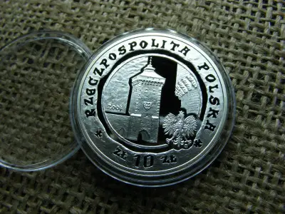 Ezüst 10 zlotych 2007, PP, ritkább