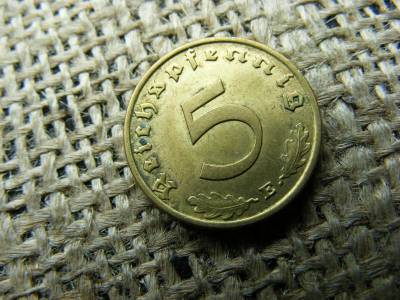 Birodalmi 5 pfennig érme, 1938 E