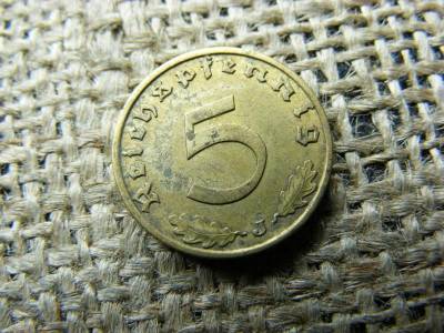 Birodalmi 5 pfennig, 1939 J