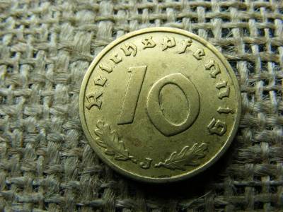 Birodalmi 10 pfennig, 1938 J
