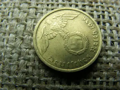 10 Pfennig érme, 1938 G, Birodalmi