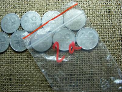 20 fillér teljes sor, 1953-1965, benne 1957-es év