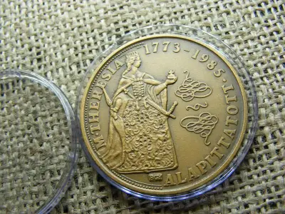 Bronz emlékérem, Mária Terézia, 1985, BÁV
