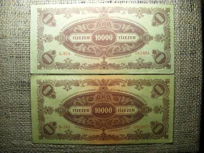 10000 pengő, 1945, 2 színváltozat