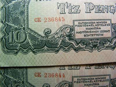 10 pengő, 1944, Vörös Hadsereg, 2db sorszámkövető