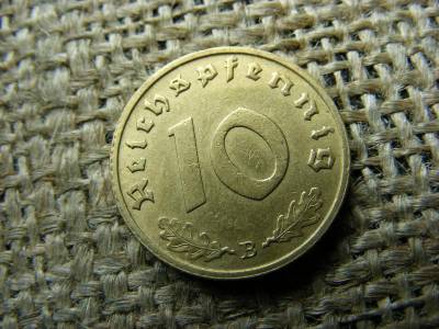 Birodalmi 10 pfennig, 1938 B