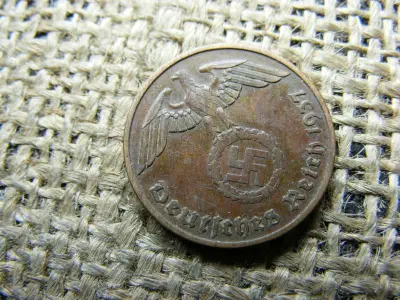 Birodalmi 2 pfennig érme, 1937, F jelzés