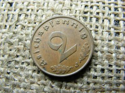 Birodalmi 2 pfennig érme, 1938, J jelzés