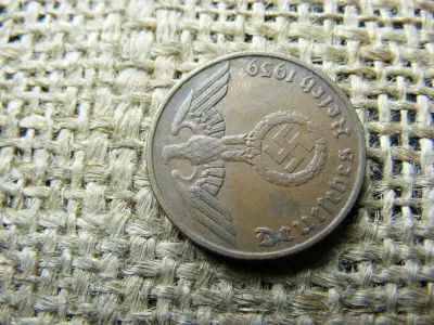 Birodalmi 2 pfennig érme, 1939, G jelzés