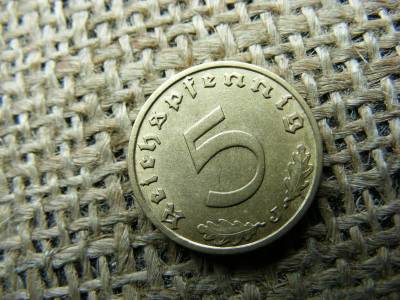 5 Pfennig érme, 1938, Birodalmi