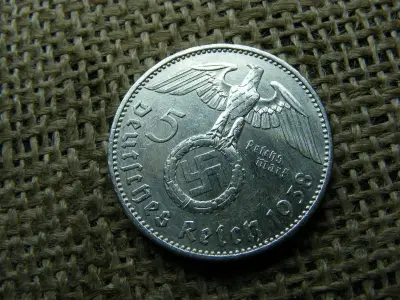 Birodalmi 5 márka, 1938 A, ezüst