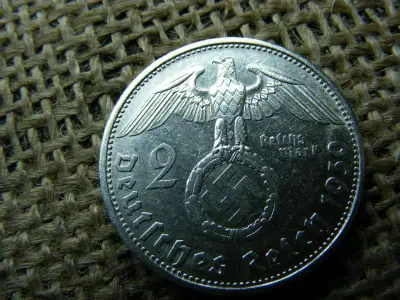 Birodalmi 2 márka, 1939 G, ezüst