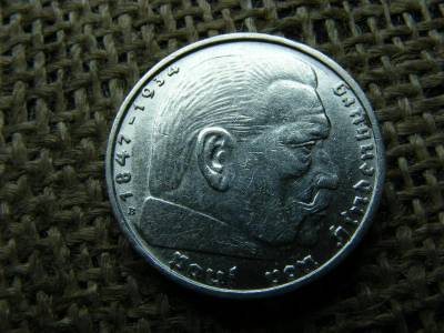 Birodalmi 2 márka, 1939, ezüst