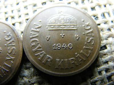 2 Fillér 1940, Bronz, Pár, Két Verőtőtípus