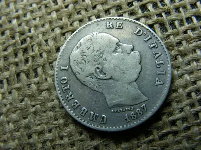 Ezüst 1 lira, 1887, Olaszország