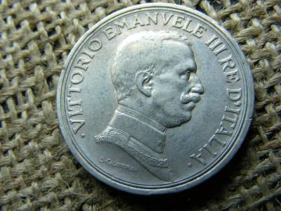 Olasz 2 Lira, 1916, ezüst