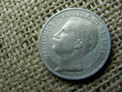 Olasz 2 Lira, 1911, ezüst
