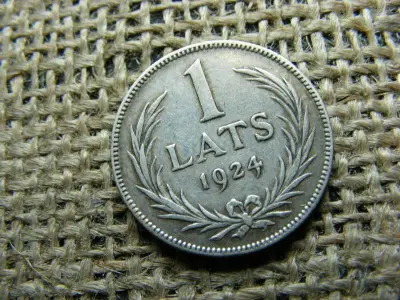 Ezüst 1 Lats, 1924, Lettország