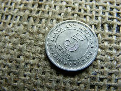 Ezüst Malaya 5 Cents, 1961
