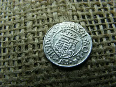 Ezüst Miksa dénár, 1577, KB