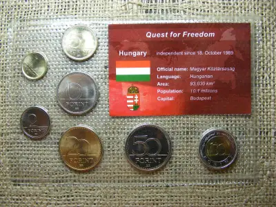 Forint forgalmi sor, külföldi csomagolású UNC érmék, 2004, 1997