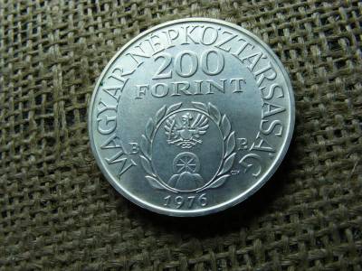 Ezüst 200 forintos érme, 1976