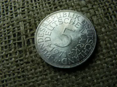 Ezüst 5 márka érme, 1971, D