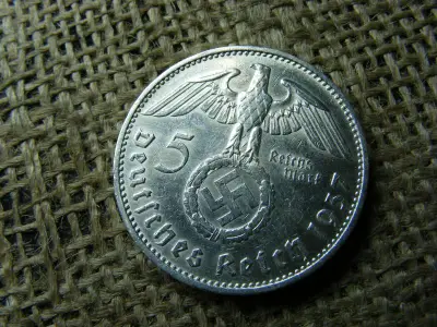 Birodalmi 5 márka, 1937 E, ezüst