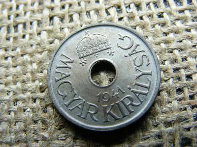 20 fillér, 1941, keresztben verőtőrepedés, verdehibás