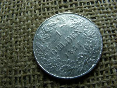 Ezüst 1 gulden, 1837, Baden, ritka évszám