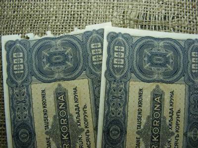 1000 korona bankjegy, 1923, hajtatlan pár