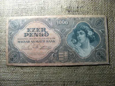 1000 pengő, 1945, bélyegzés nélkül