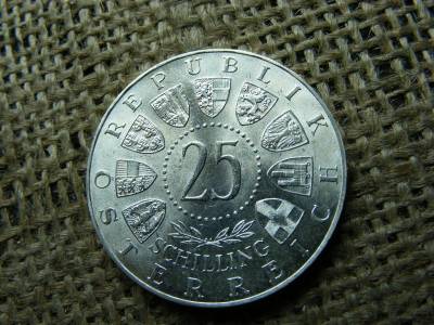 Ezüst 25 schilling, 1960, Ausztria