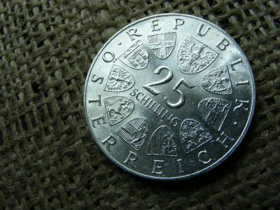 Ezüst 25 schilling érme, 1973