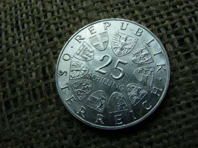 Ezüst 25 schilling, 1967, Ausztria