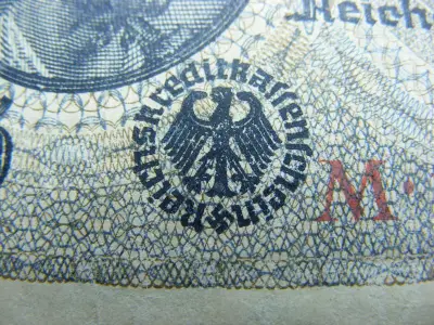 5 márka bankjegy, 1939-1944, horogkeresztes