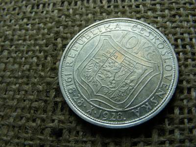 Ezüst 10 korona, 1928, Korun